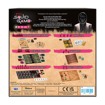 Squid Game Board Game Ages 16+ 3-6 Players 45 Minutes Playing Time 3