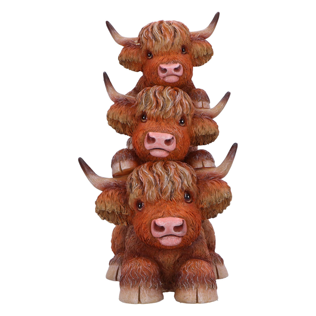 Highland Cow Totem Figurine 17.5cm