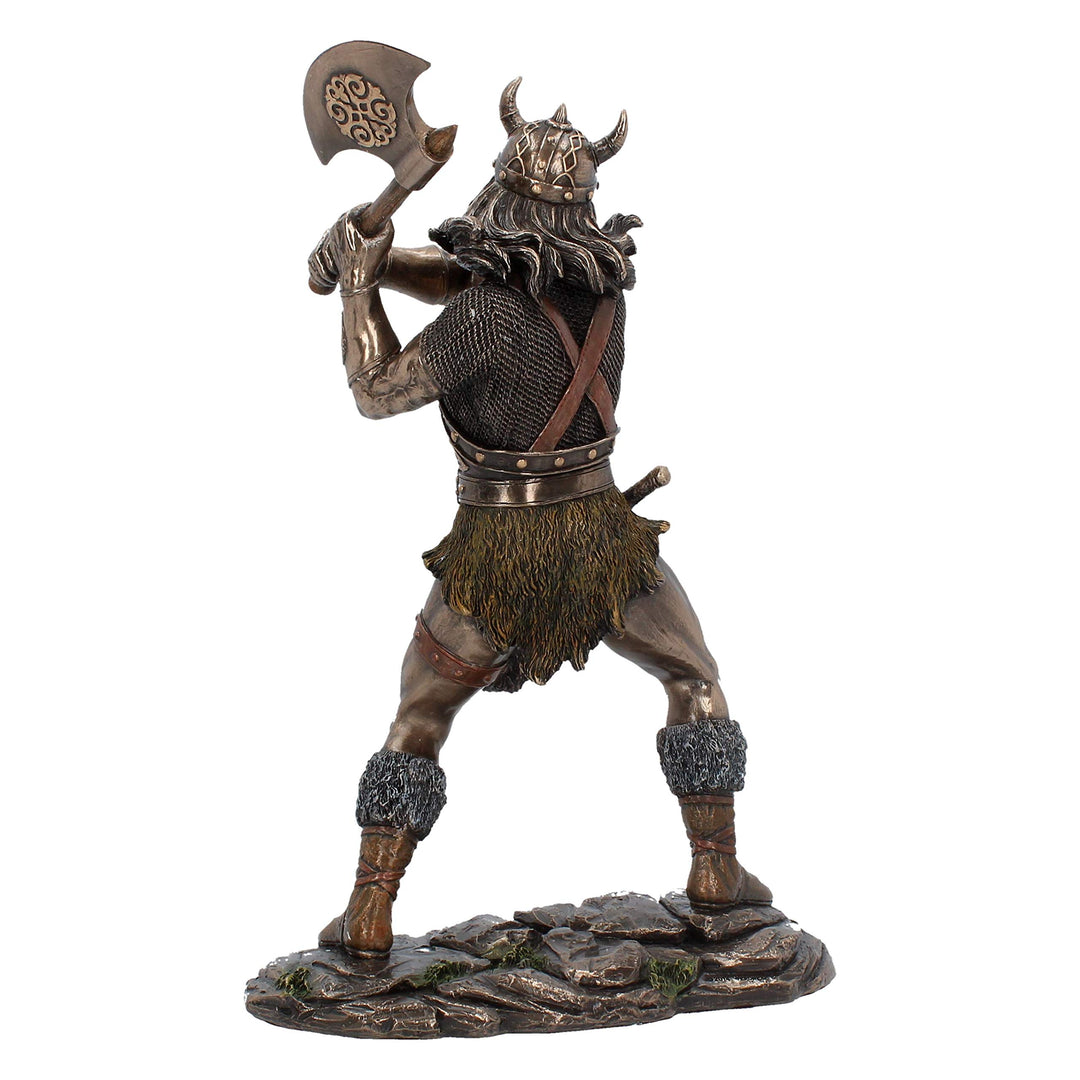 Berserker Bronze Viking Medium Warrior Figurine with Axe 28.5cm