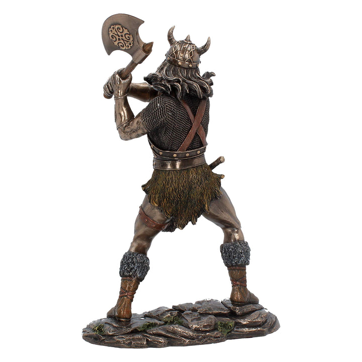 Berserker Bronze Viking Medium Warrior Figurine with Axe 28.5cm