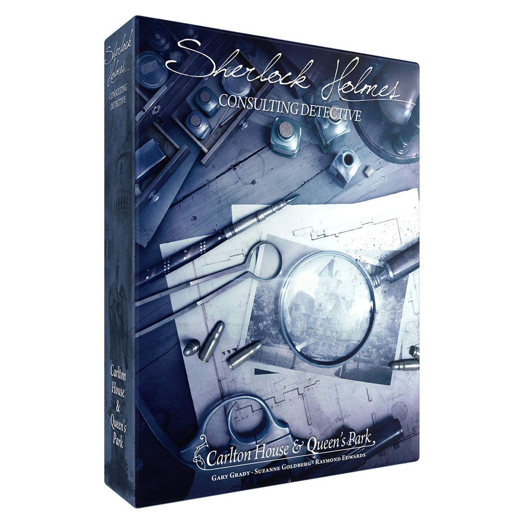 Sherlock Holmes Consulting Detective - Carlton House & Queen's Park Board Game - Captivating Mystery Game for Kids & Adults, Ages 14+, 1-8 Players, 90 Min Playtime, Made by Space Cowboys