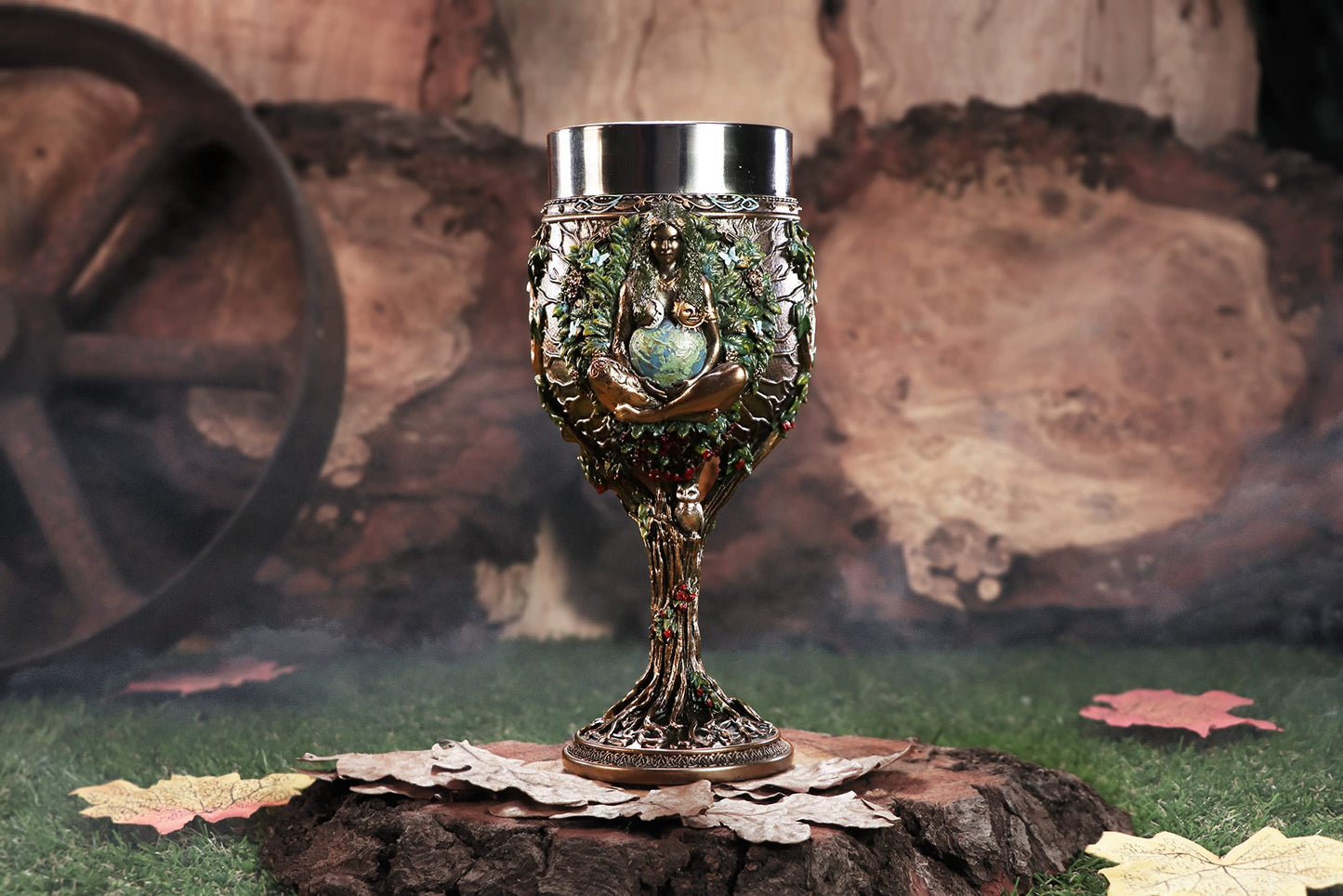 Bronze Mother Earth Goblet 20cm 5