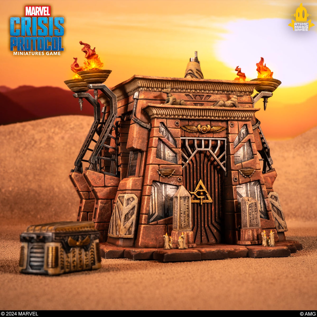Marvel: Crisis Protocol Shrine to En Sabah Nur Terrain Pack - Apocalypse-Themed Terrain! Tabletop Superhero Game, Ages 14+, 2 Players, 90 Minute Playtime, Made by Atomic Mass Games 4