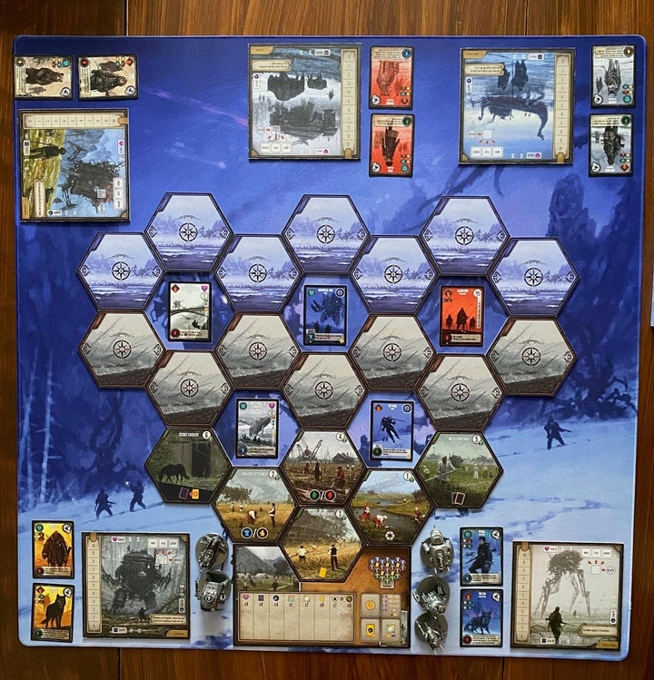 Stonemaier Games: Expeditions Natural Rubber Playmat | 35.4 inches x 35.4 inches | Double-Stitched Edges for Durability