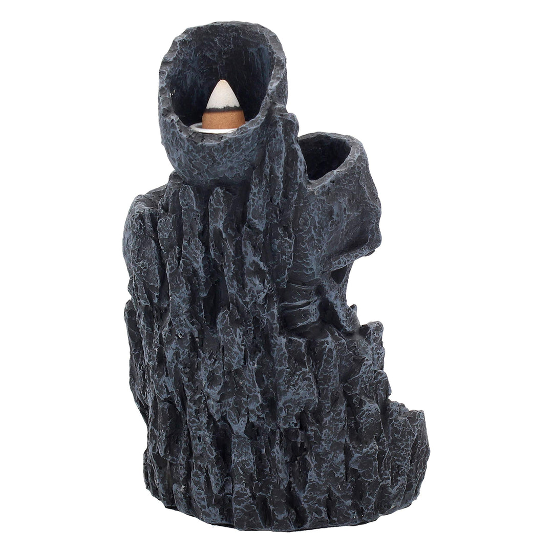 Skull Backflow Incense Tower Holder 17.5cm