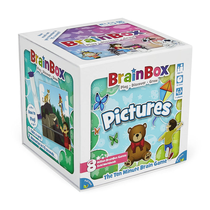 Brainbox Pictures | Fun & Educational Card Game | Ages 4+ | 1+ Players | 10 Minutes Play Time