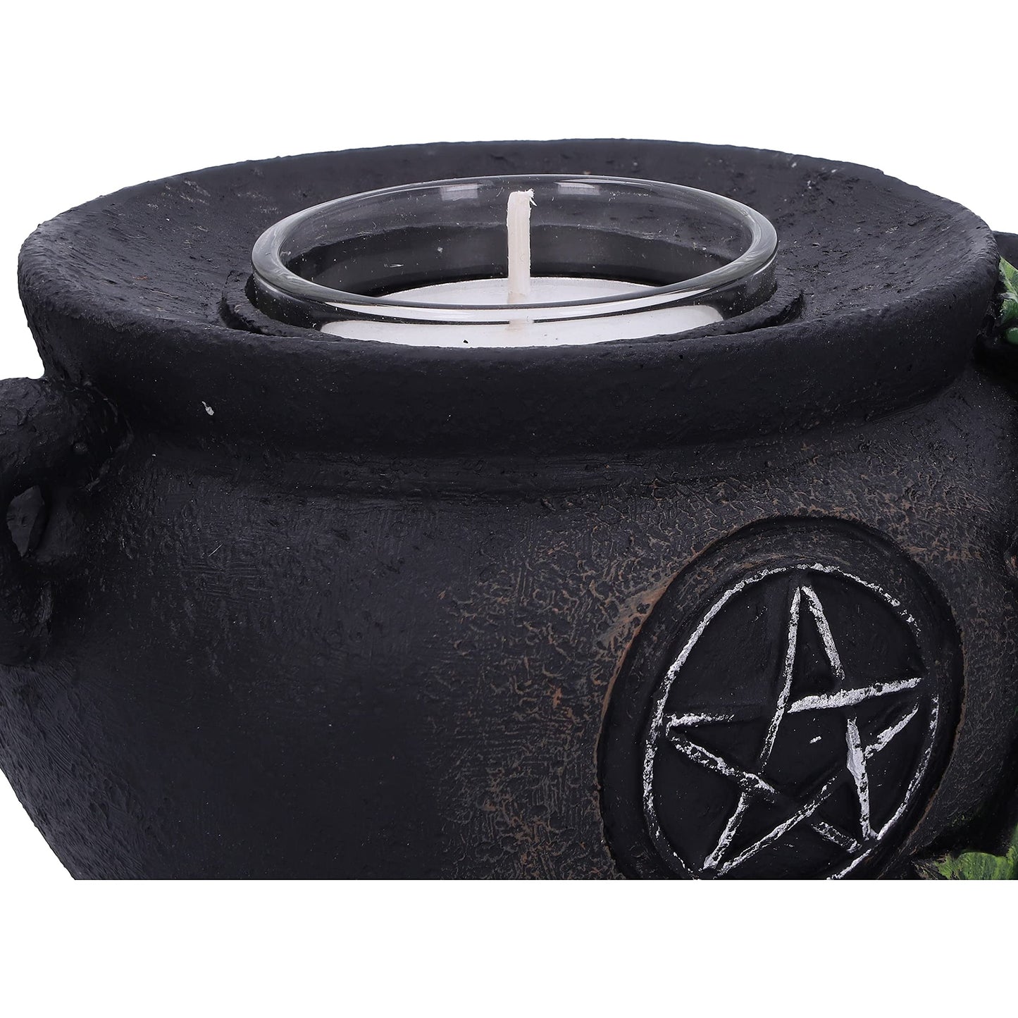 Set of Two Ivy Cauldron Witches Candle Holders 11cm Holder 7