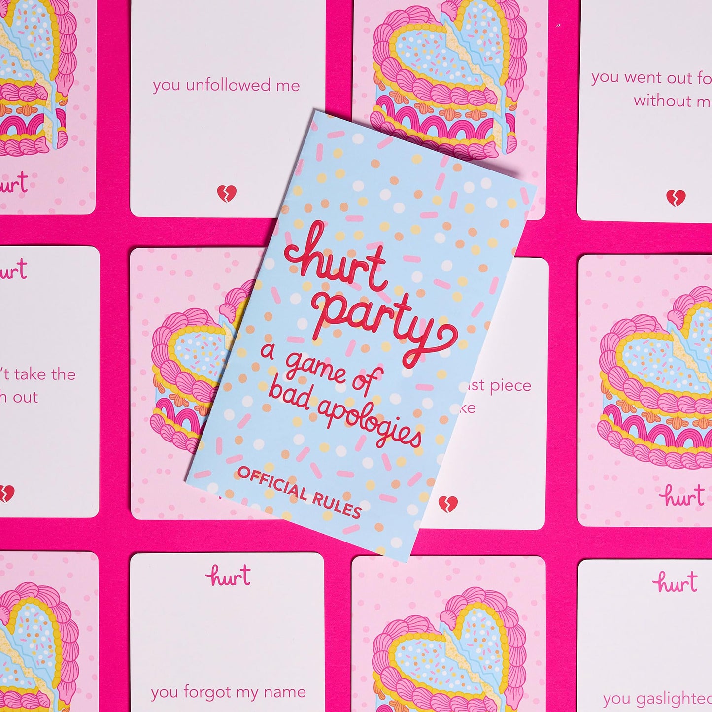 Pink Tiger Games Hurt Party: A Game of Bad Apologies – Hilarious Party Game for Adults, Teens, and Families – 500 Cards, 2-7 Players, Ages 14+ 5