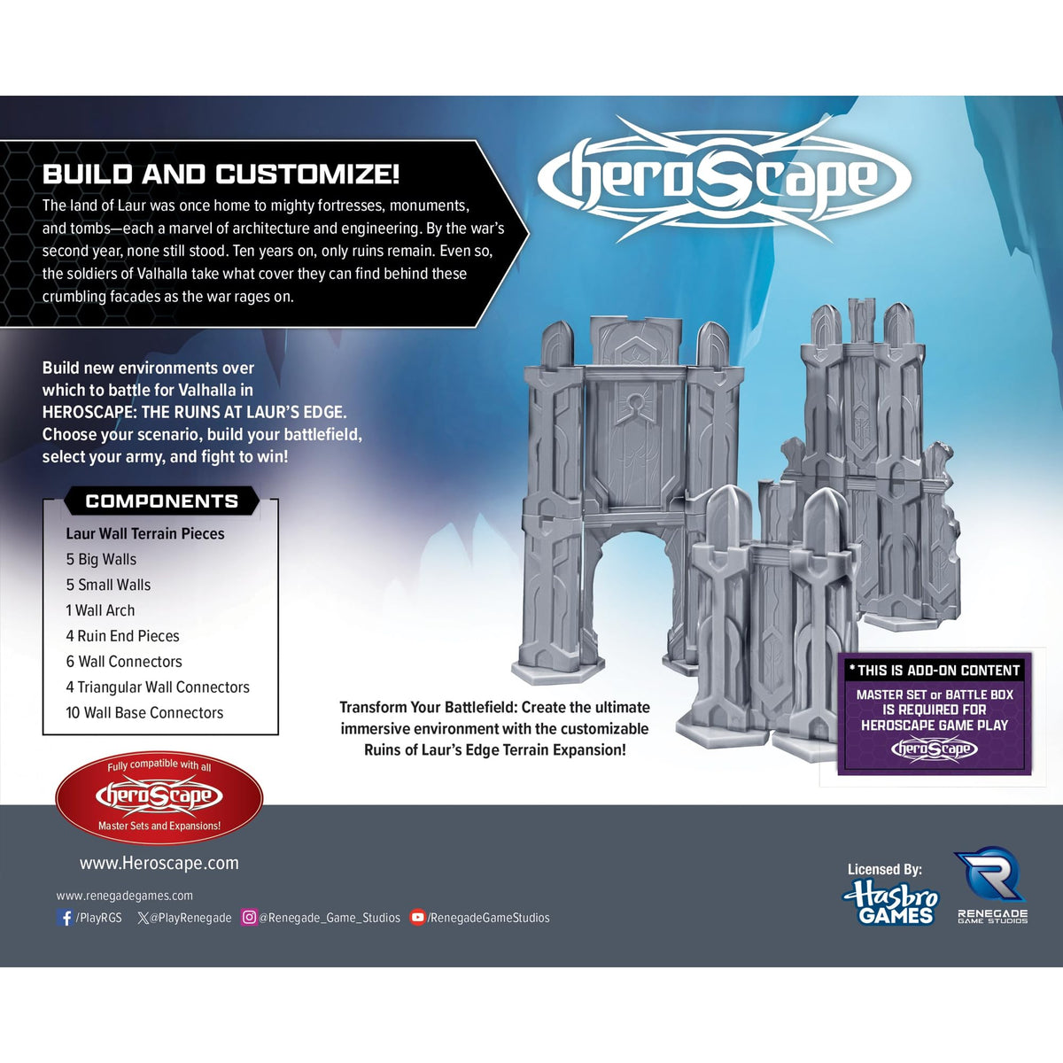 Heroscape The Ruins at Laurs Edge Terrain Expansion Board Game by Renegade Studio 2