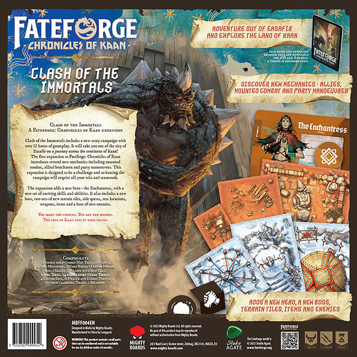 Mighty Boards: Fateforge Chronicles of Kaan: Clash of The Immortals Expansion - Strategy Board Game, App Co-Op Action Adventure, Ages 14+, 1-4 Players 2