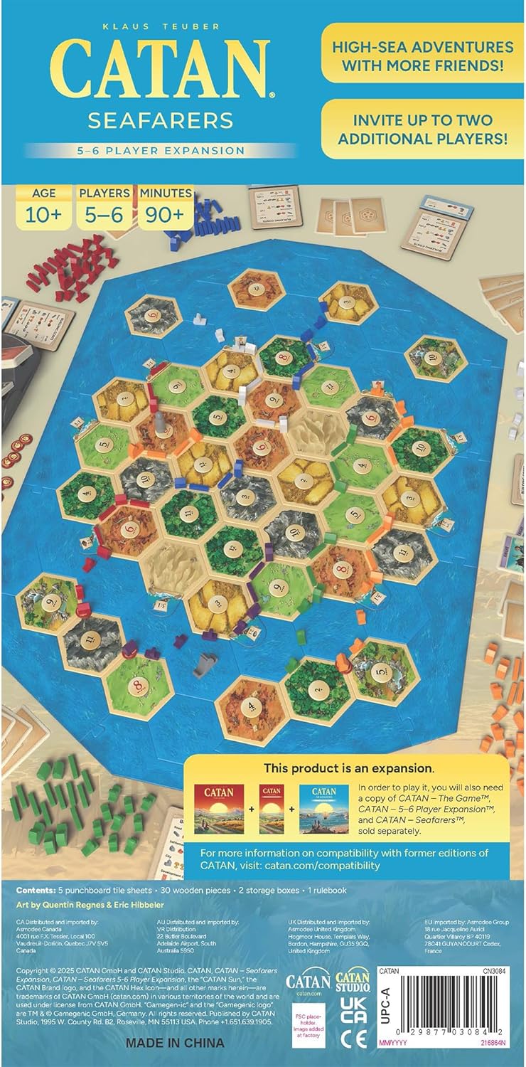 CATAN Seafarers 5 6 Player 6th Edition Board Game Expansion