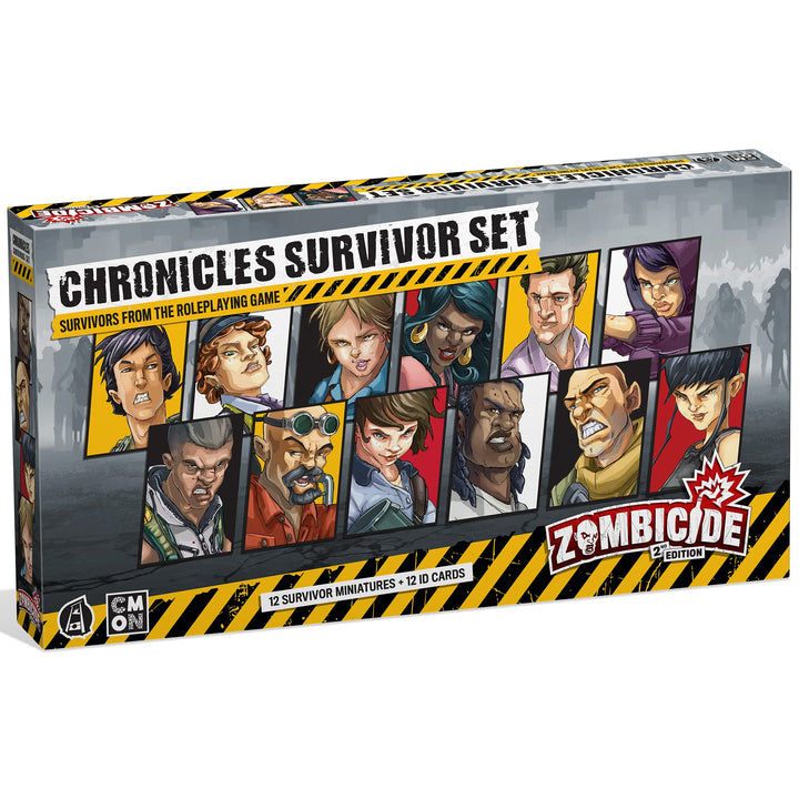 CMON Zombicide 2nd Edition Chronicles Survivor Set - Expand Your Survivor Roster with 12 Unique, Highly-Detailed Miniatures! Cooperative Strategy Game, Ages 14+, 1-6 Players, 1 Hour Playtime, Made