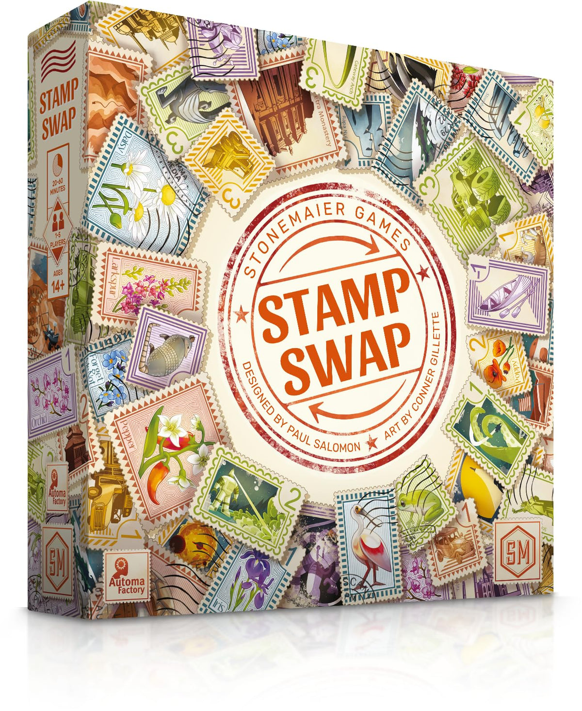 Stonemaier Games: Stamp Swap | A Competitive Stamp Collecting Strategy Board Game for Adults and Family | Curate The Most Beautiful and Well-Focused Stamp Collection | 1-5 Players, 60 Mins, Ages 14+ 1