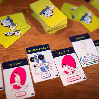 Pandasaurus Games Don't Skip Leg Day Card Game - Ultimate Gym-Themed Strategy Game! Hilarious Workout Competition, Fun Family Game for Kids & Adults, Ages 8+, 3-6 Players, Made 3