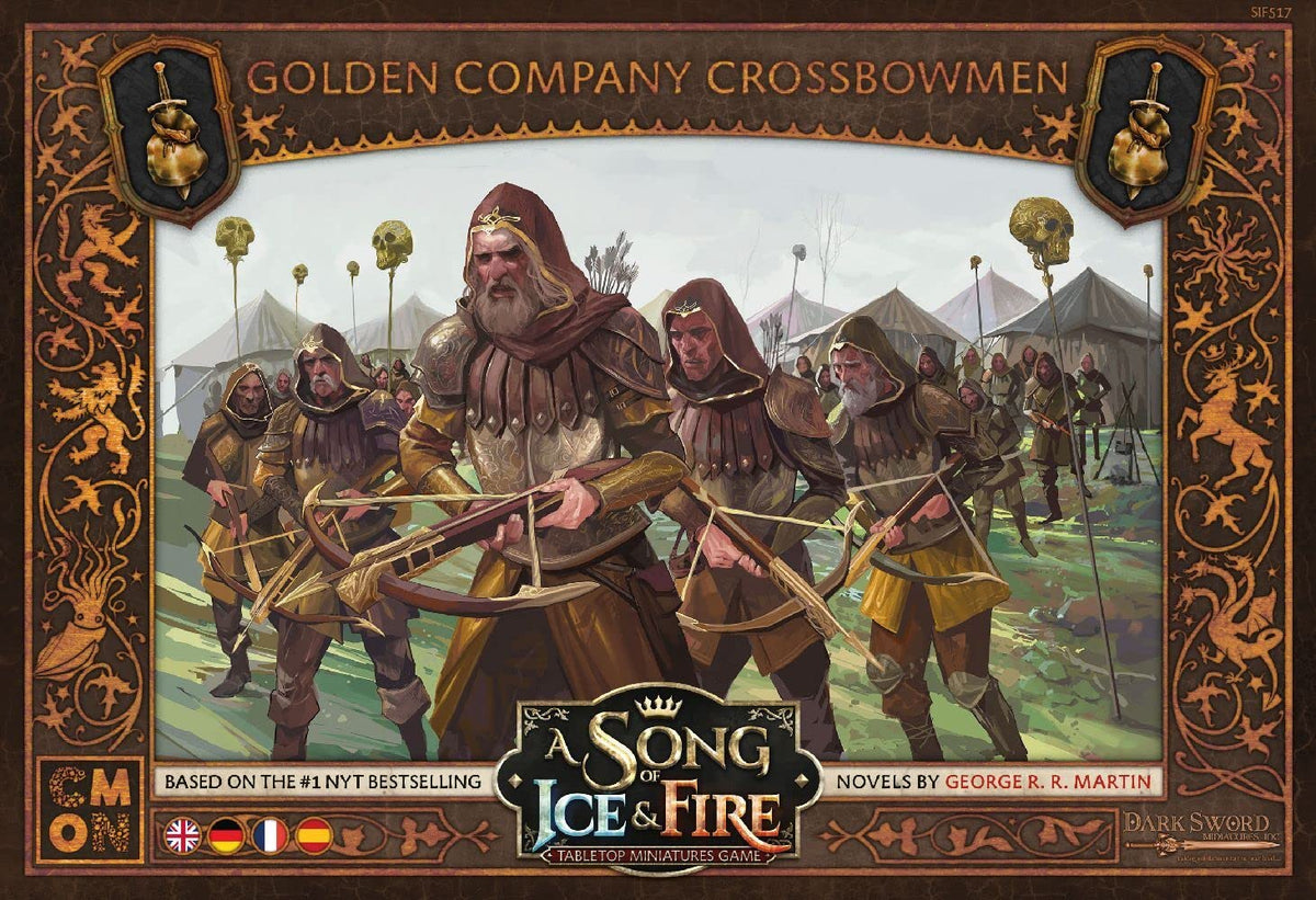CMON A Song of Ice and Fire Tabletop Miniatures Game Golden Company Crossbowmen Unit Box - Deadly Mercenary Marksmen, Strategy Game for Adults, Ages 14+, 2+ Players, 45-60 Minute Playtime, Made 1