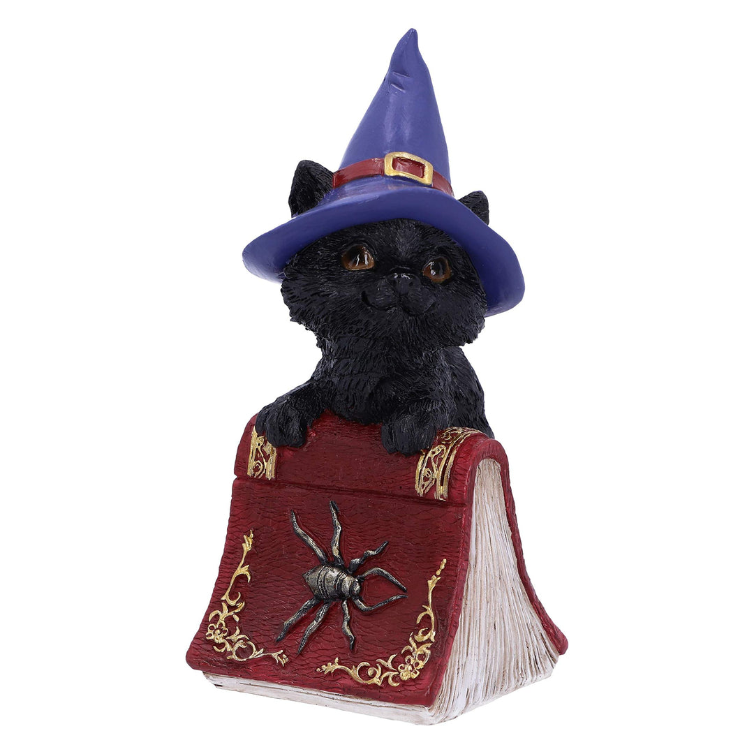 Hocus Small Witches Familiar Black Cat and Spellbook Figurine 12.7cm