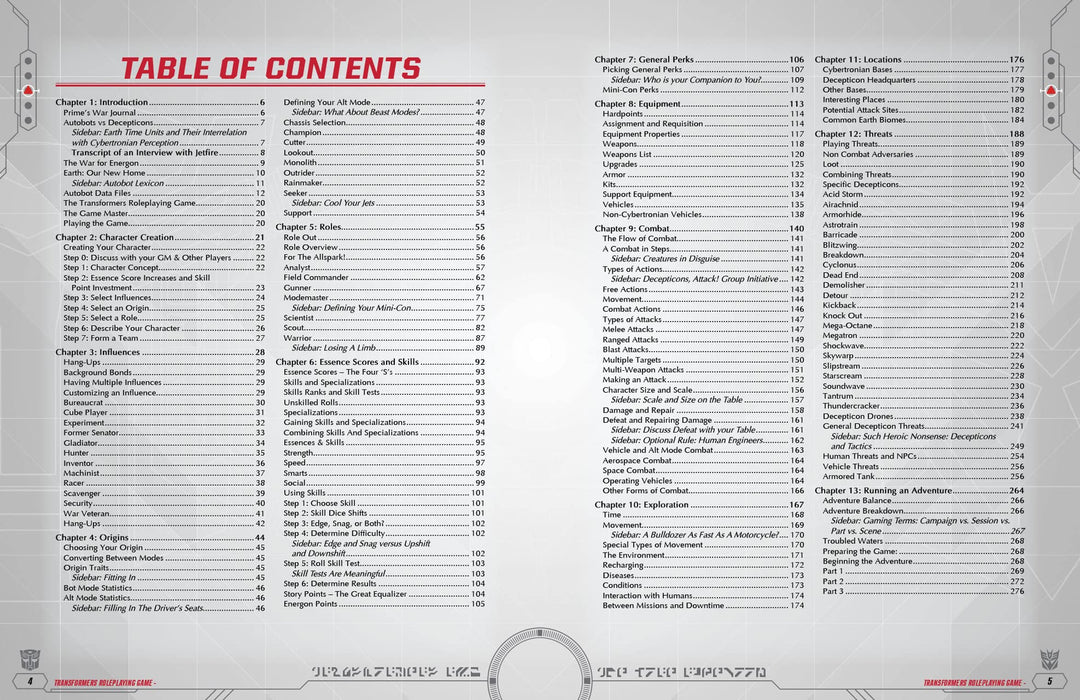 Renegade Game Studios Transformers RPG Core Rulebook