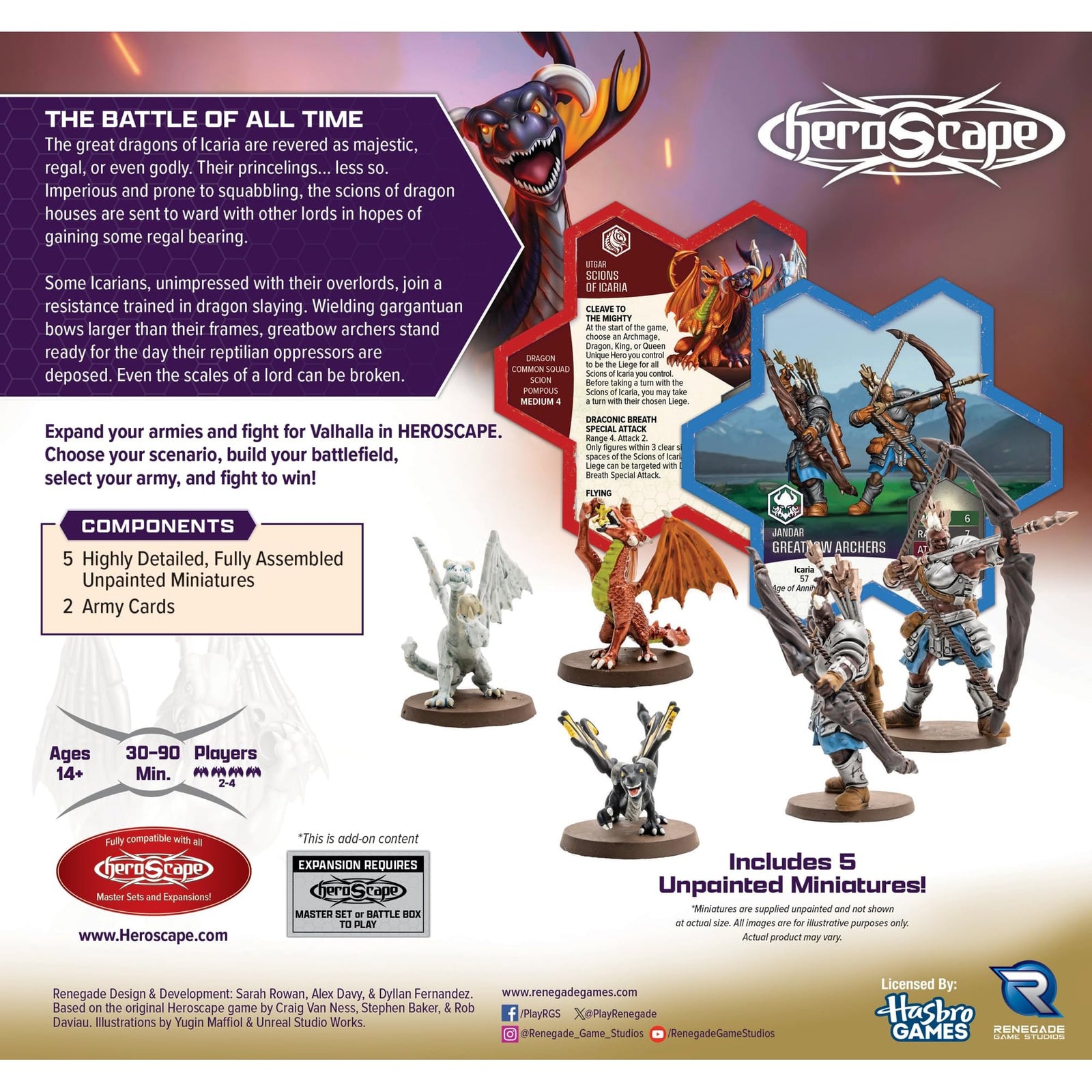 Heroscape Greatbow Archers and Scions of Icaria Army Expansion Board Game by Renegade Studio 2
