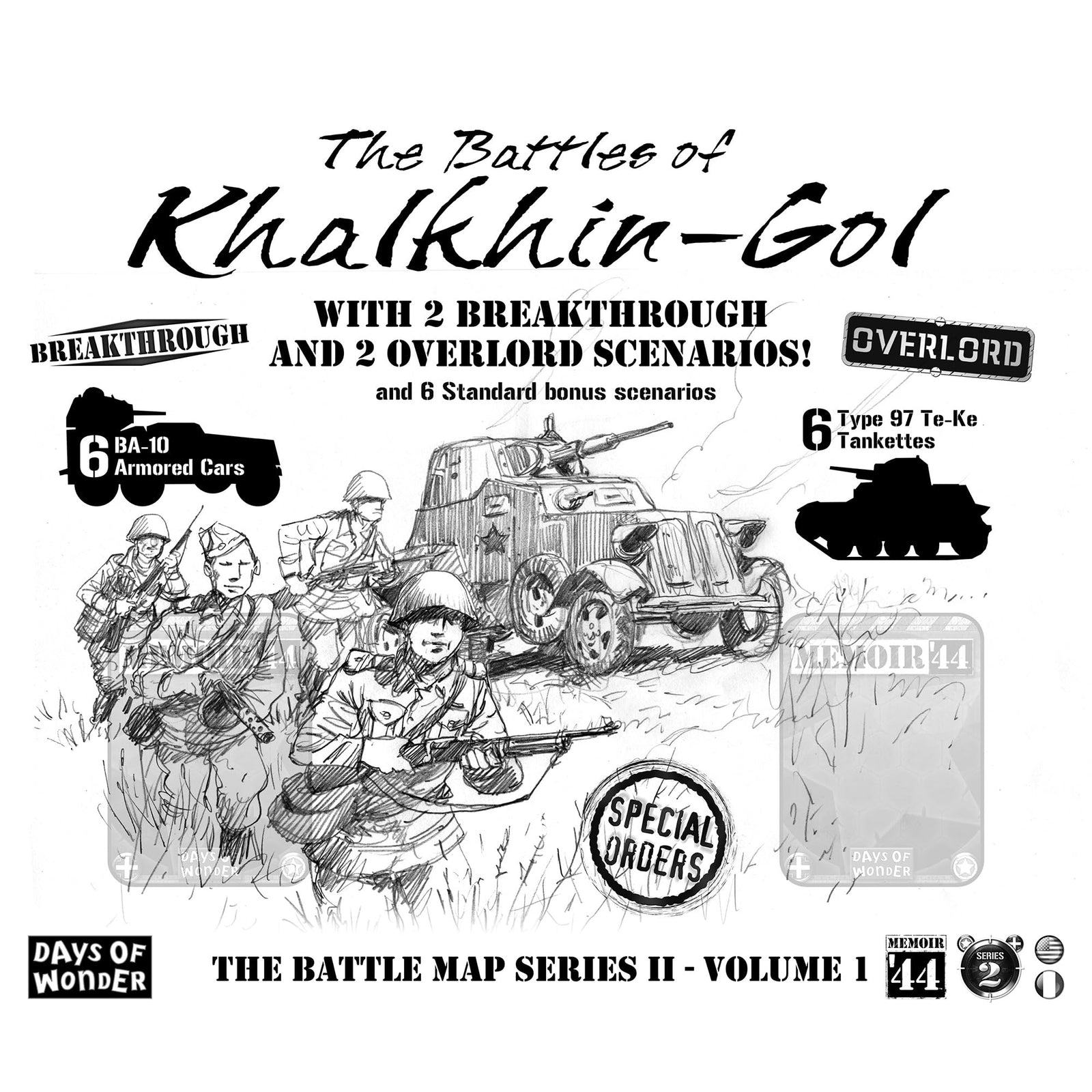 Memoir '44 Battles of Khalkhin-Gol Board Game EXPANSION - Relive Epic Clashes of WWII's Eastern Front! Strategy Game for Kids & Adults, Ages 8+, 2 Players, 30-60 Min Playtime, Made by Days of Wonder 1
