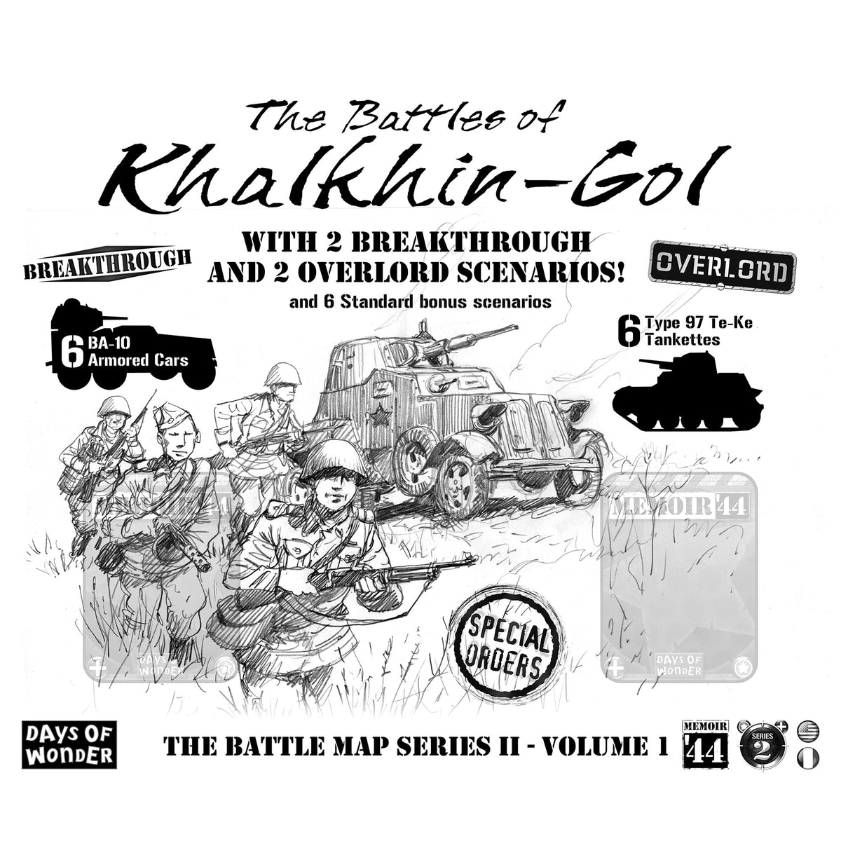 Memoir '44 Battles of Khalkhin-Gol Board Game EXPANSION - Relive Epic Clashes of WWII's Eastern Front! Strategy Game for Kids & Adults, Ages 8+, 2 Players, 30-60 Min Playtime, Made by Days of Wonder 1