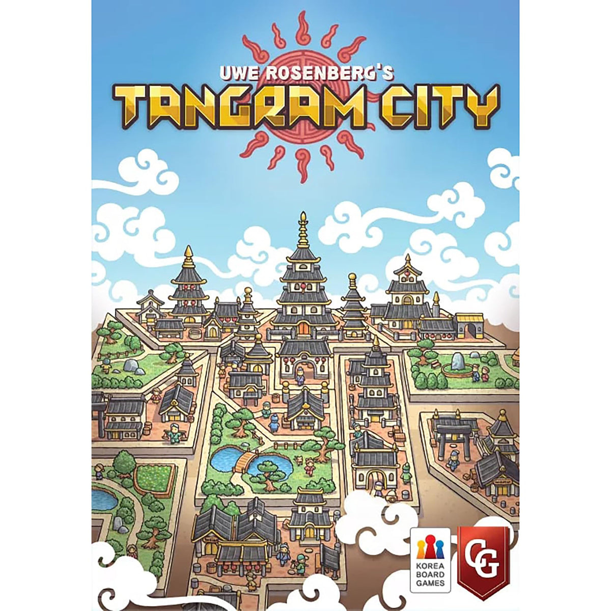 Capstone Games Tangram City - Tile Laying Strategy Board Game, Build Your City, Bring Harmony to The Human & Natural Realm, Ages 10+, 1-5 Players 5