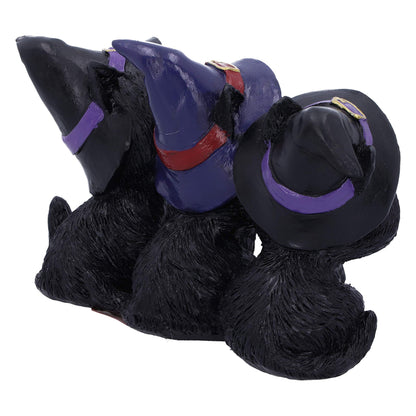 Three Wise Black Cats See No Hear Speak Evil Familiar Figurine 11.5cm 4