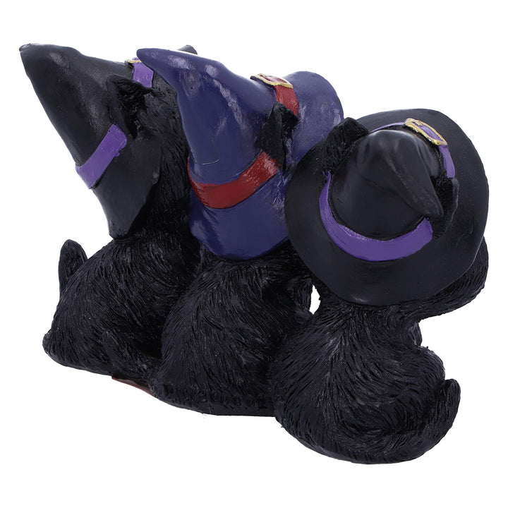 Three Wise Black Cats See No Hear Speak Evil Familiar Figurine 11.5cm
