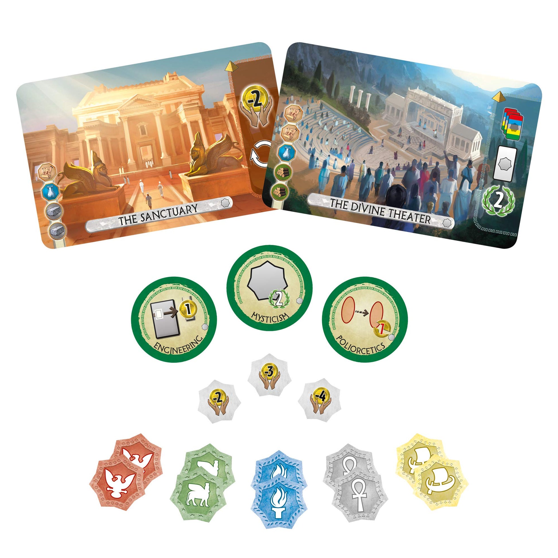 Pantheon 7 Wonders Duel expansion Board Game by Repos 5