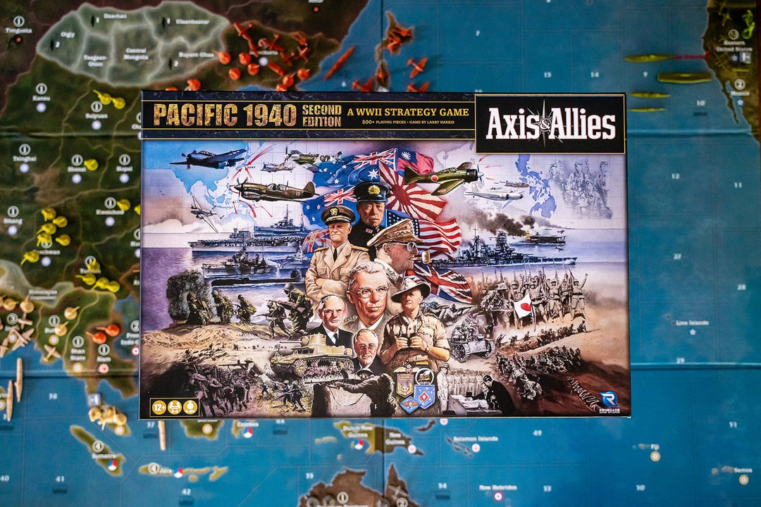 Renegade Game Studios Axis & Allies: 1940 Pacific Second Edition - WWII War Miniatures Strategy Board Game, Renegade, Age 12+/2-4 Players/6 Hr