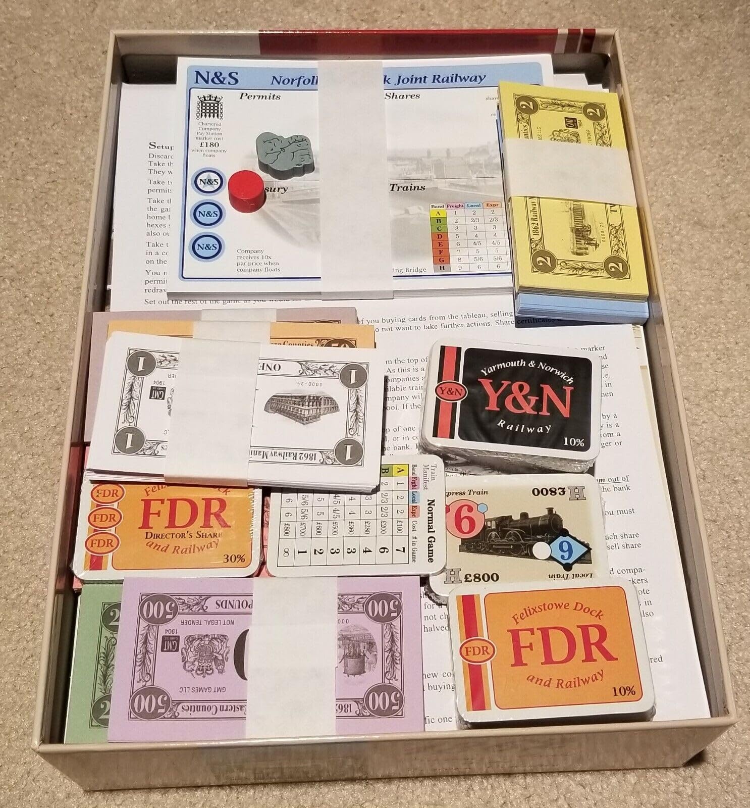 1862 Railway Mania in The Eastern Counties Board Game 2