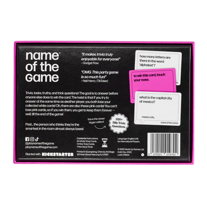 Name of the Game - Easy Fun Trivia Party Game for Family and Friends 2