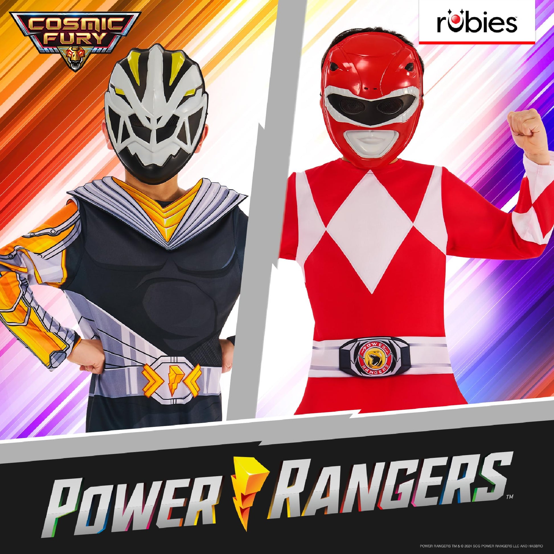 Cosmic Fury Red Power Ranger Kids Costume 8