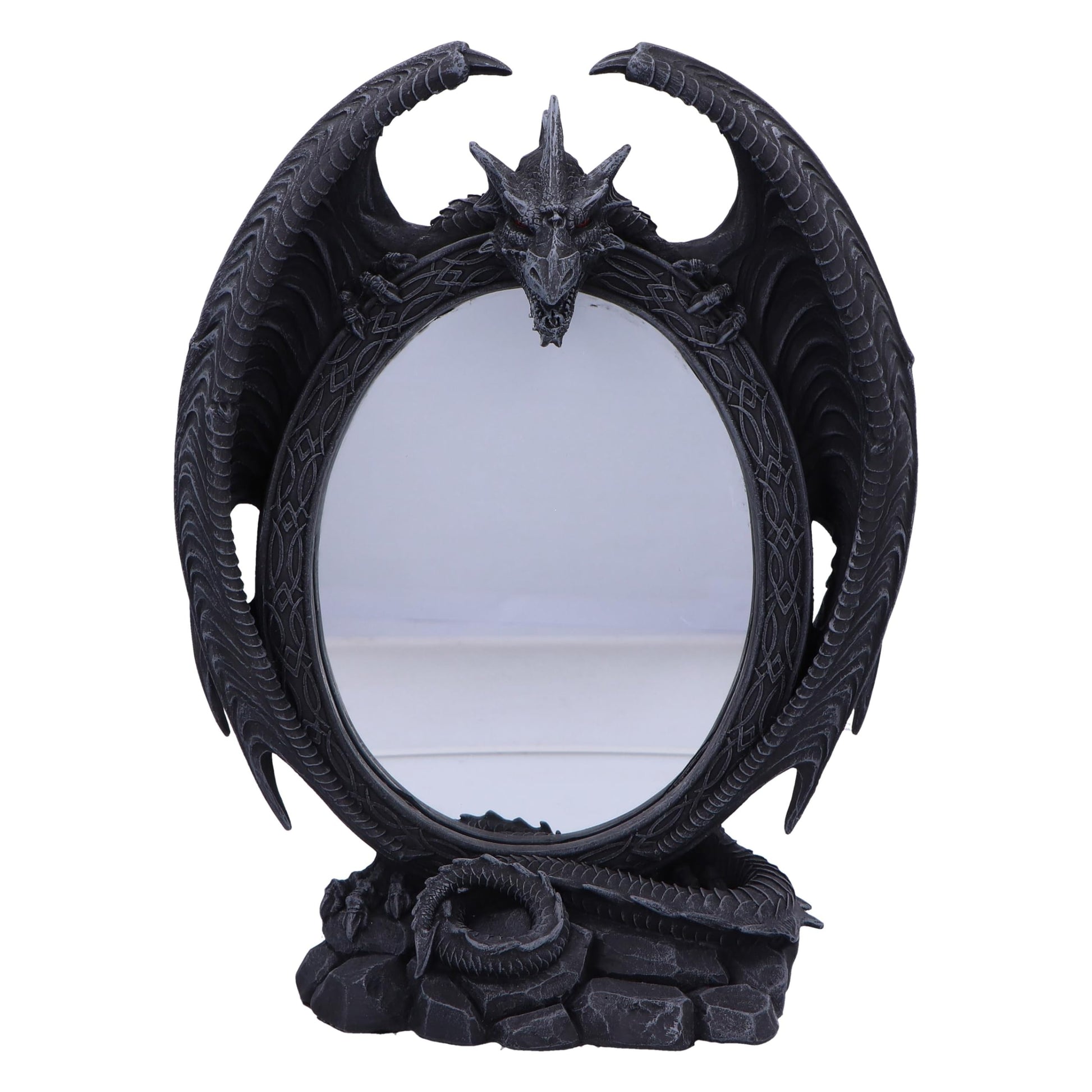 Scaled Reflection Dragon Mirror 29cm 2