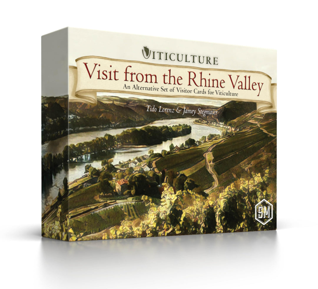 Stonemaier Games: Viticulture: Visit from The Rhine Valley Expansion | 80 New Visitor Cards | Add to Viticulture (Base Game) | 1-6 Players, 90 Mins, Ages 14+