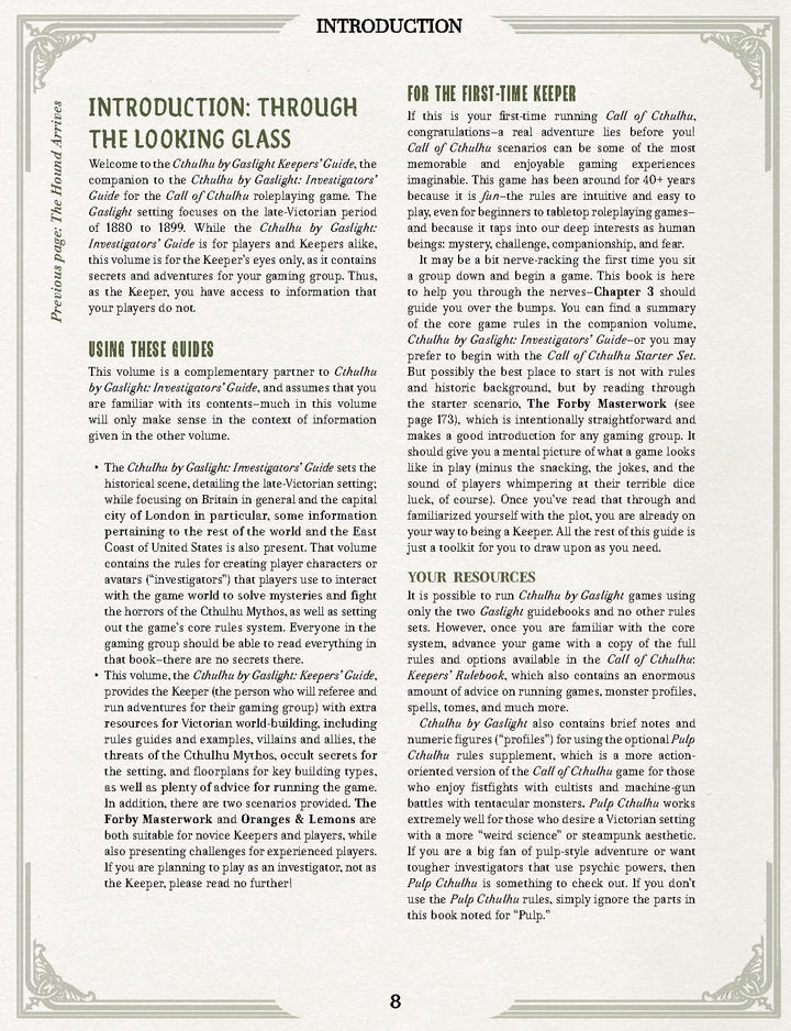 Cthulhu by Gaslight: Keepers's Guide 5