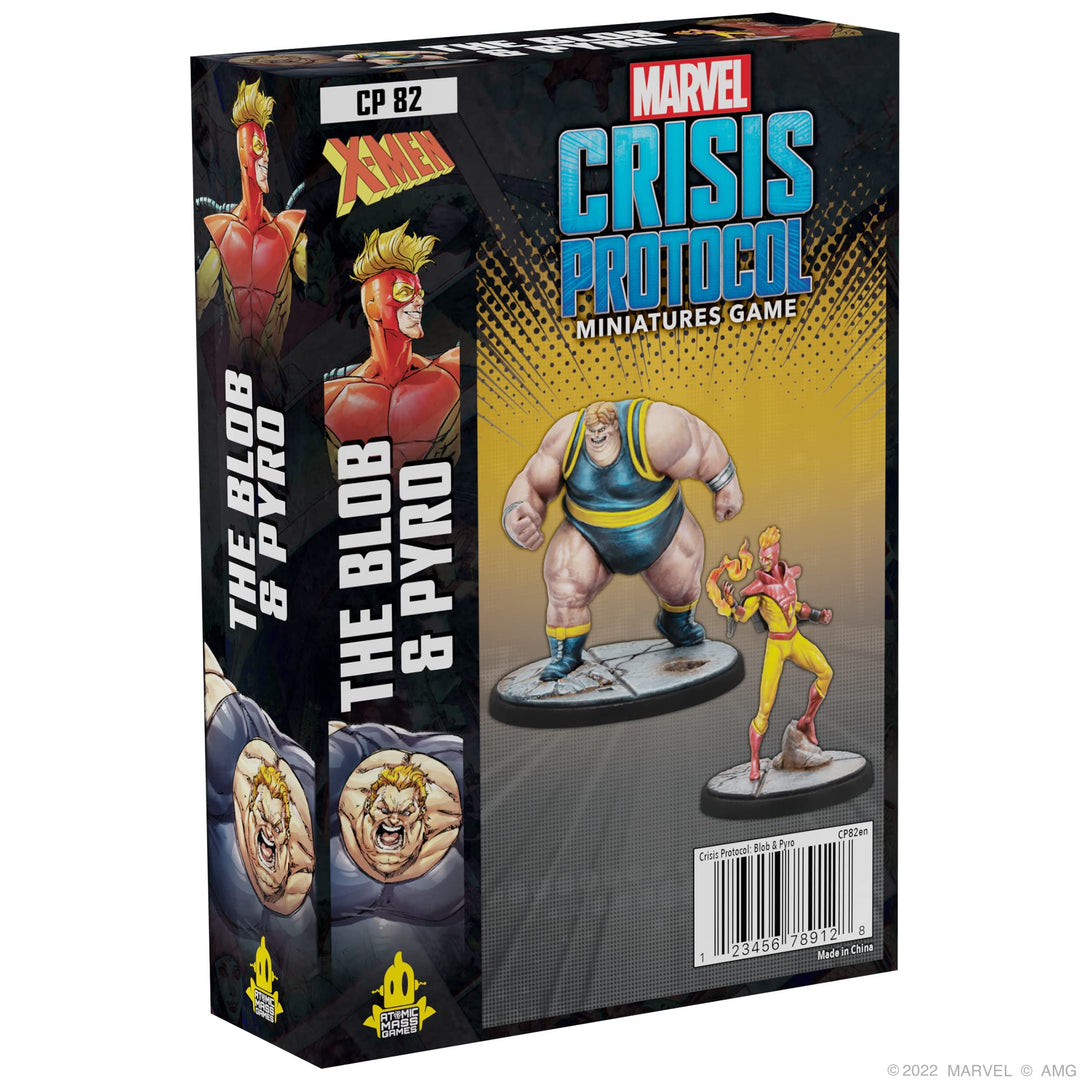 Atomic Mass Games Marvel: Crisis Protocol The Blob and Pyro Character Pack - New Mutant Additions! Tabletop Superhero Game, Ages 14+, 2 Players, 90 Minute Playtime, Made