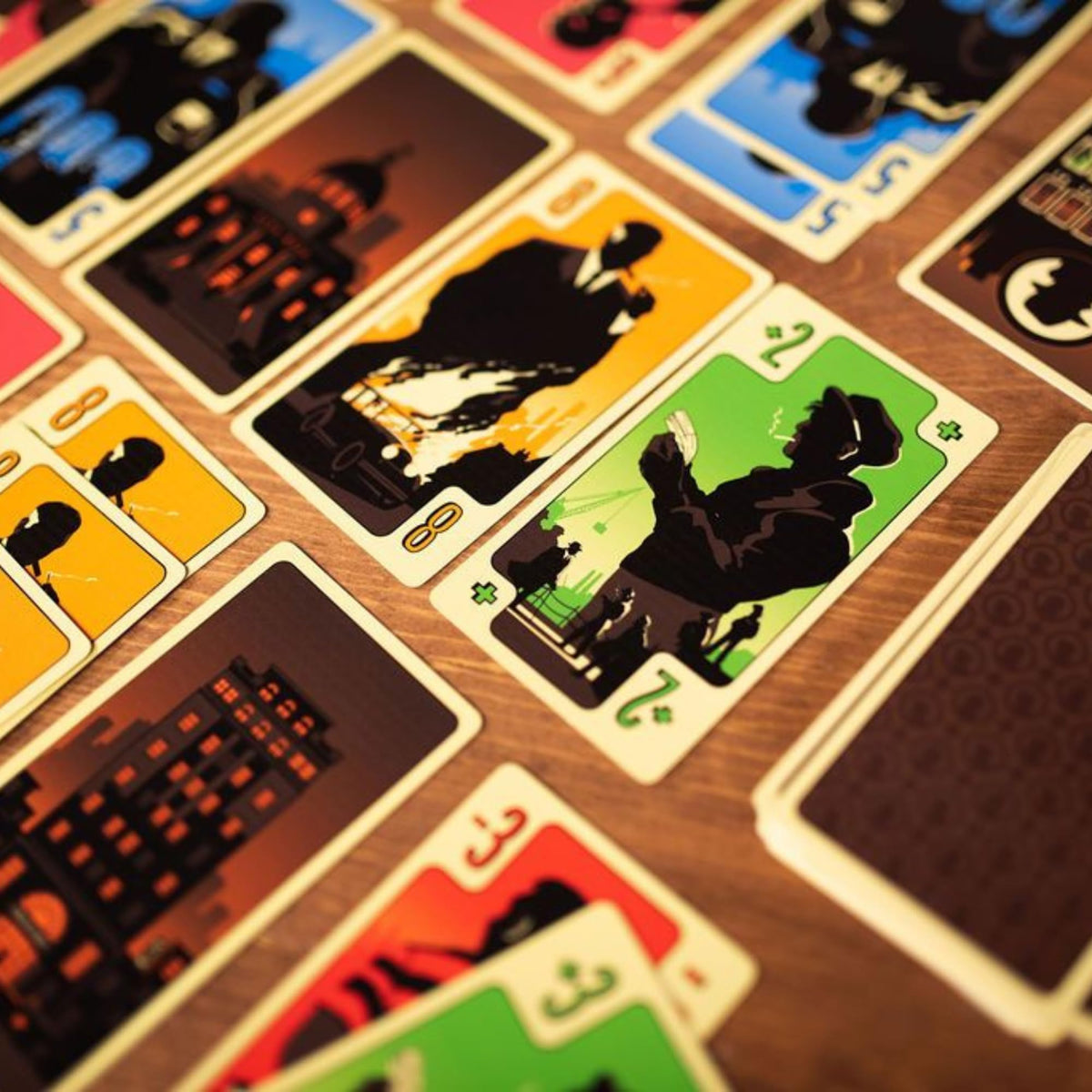 Pandasaurus Games District Noir Card Game | Crime Themed Bluffing and Set Collection Strategy Game | Fun Family Game for Kids and Adults | Ages 10+ | 2 Players | Avg. Playtime 10-20 Minutes | Made 5