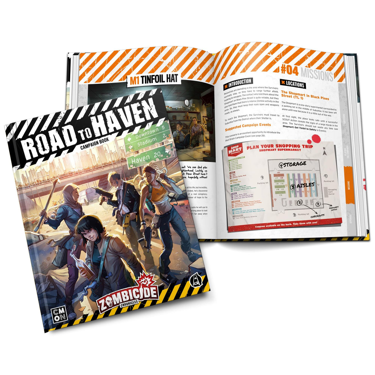 Zombicide Chronicles Roleplaying Game: Road to Haven Campaign Book - Survive The Zombie Outbreak with 10 Exciting Missions! Ages 14+, 2+ Players, 60+ Min Playtime, Made by CMON 3