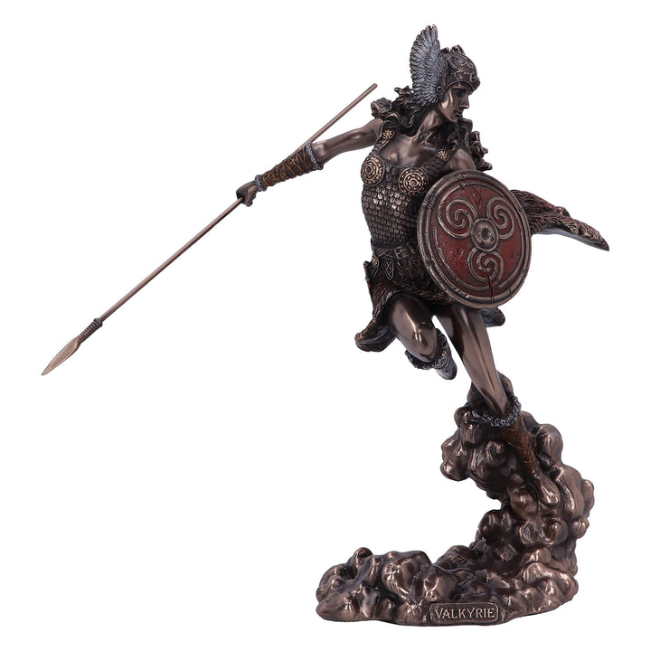 Bronze Valkyries Flight Norse Valkyrie Warrior Female Figurine 23.5cm
