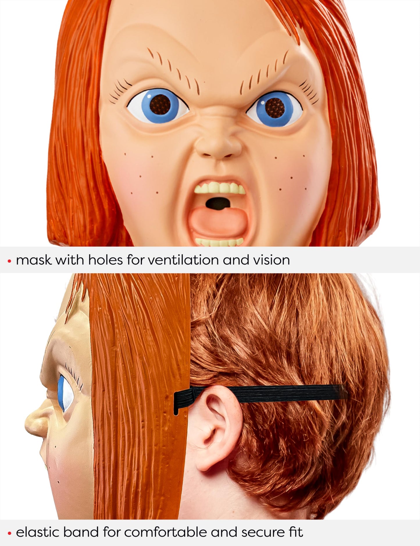 Childs Play 2 Chucky Costume Jumpsuit and Mask for Kids 9
