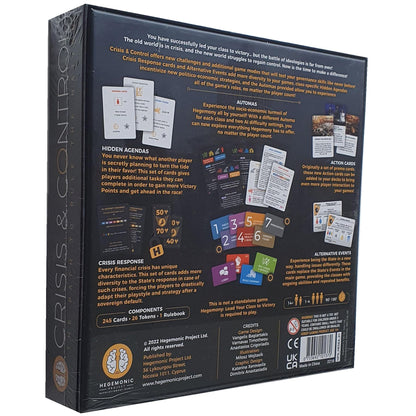 Hegemony: Crisis & Control Expansion - Add New Automas & Modules, Solo Play, Unique Asymmetric Card Driven Game Board Game, Ages 14+, 1-4 Players 2
