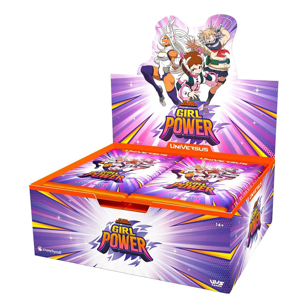 Universus My Hero Academia: Girl Power Booster Display - Includes 24 Booster Packs (11 Cards Ea), Deck-Building Card Game, Powerful Female Characters