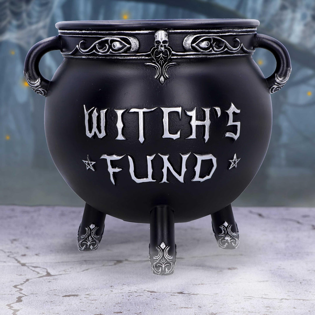 Witchs Fund Cauldron Money Box 16.5cm