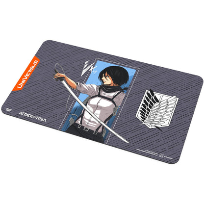 UniVersus Attack on Titan: Battle for Humanity - Mikasa Ackerman Playmat - 24 x 14 Neoprene Mat, Tabletop Card Game Accessory, UVS Games, Licensed 6