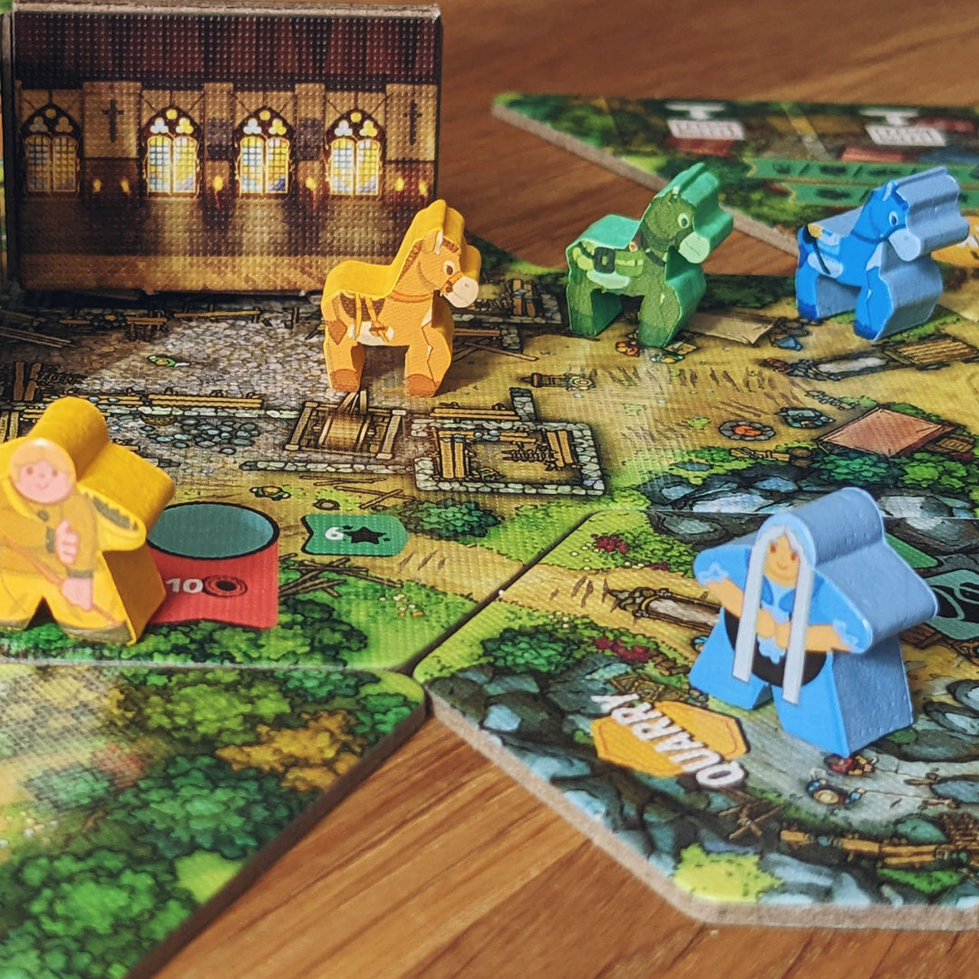 Mighty Boards: Hamlet: The Village Building Game - Competitive Tile Placement Board Game, Building Game, Ages 10+, 1-4 Players, 25 Min Per Player