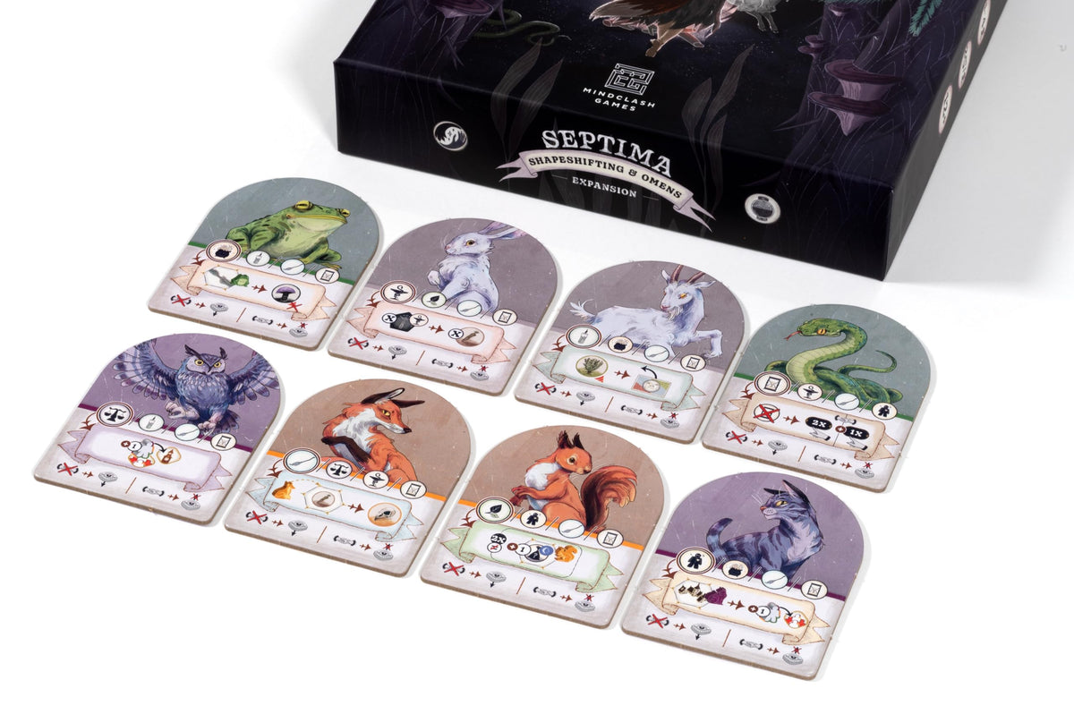 Mindclash Games Septima - Shapeshifting & Omens Expansion | Transform into Animal Forms & Face Omens | New Cards, Animal Tiles & Modular Gameplay 4