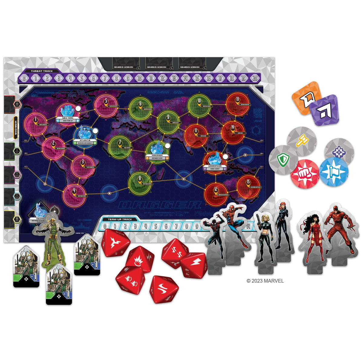 Marvel D.A.G.G.E.R. Board Game - Super Hero Strategy Game for Kids and Adults, Cooperative Board Game for Ages 12+, 1-5 Players, 3-4 Hour Playtime, Made by Fantasy Flight Games 2