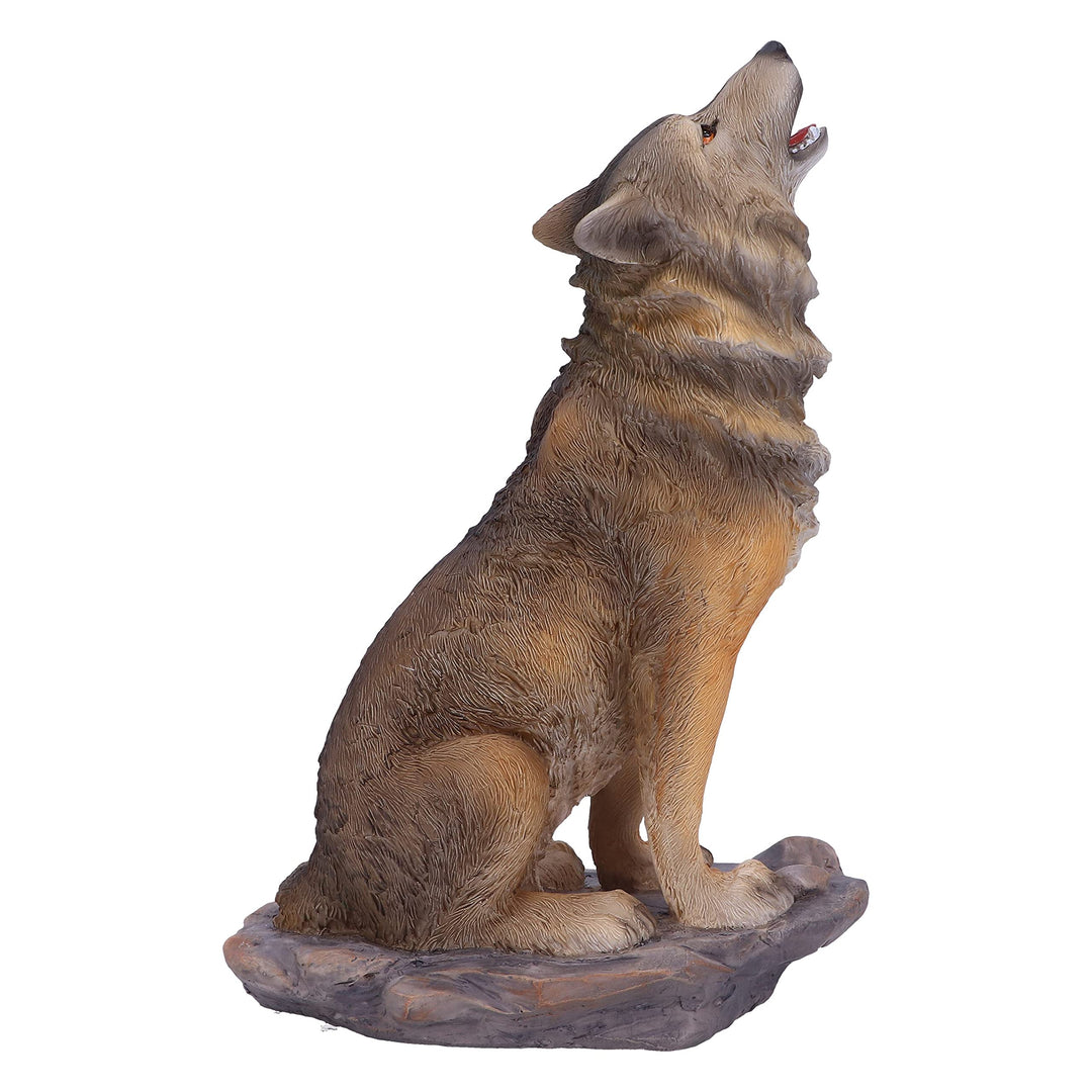Mountains Cry Howling Wolf Figurine 20cm