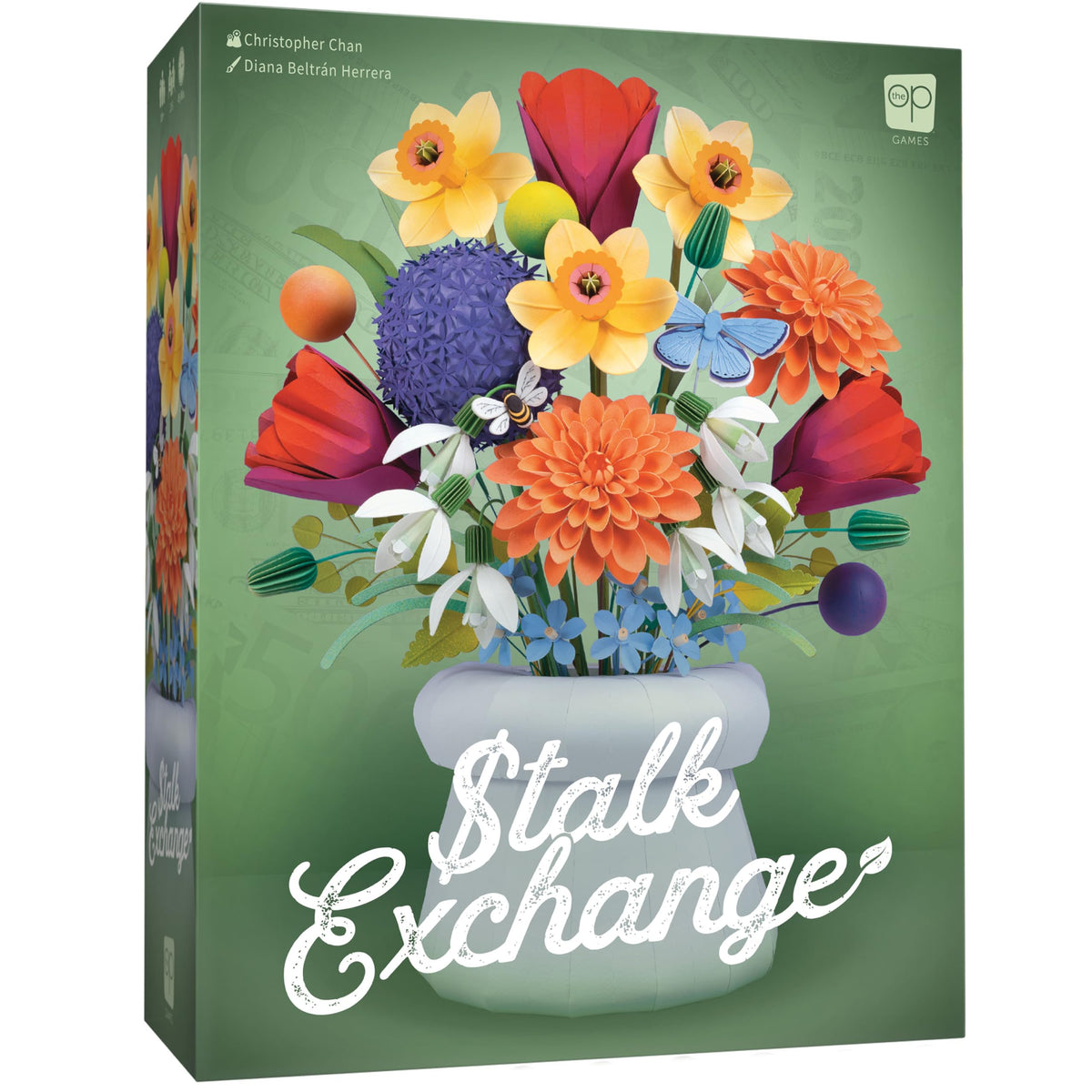 Stalk Exchange Board Game, Beautiful Flower and Gardening Themed Strategy Game, Fast, Fun, Economic, and Competitive, Ages 10+, 2-5 Players, 45+ Min Play Time, Game Design by Christopher Chan 1