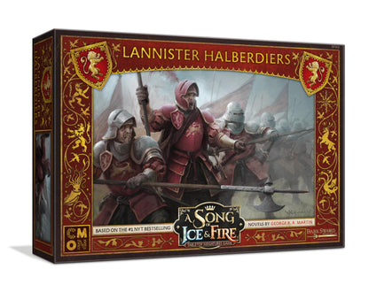 CMON A Song of Ice and Fire Tabletop Miniatures Game Lannister Halberdiers Unit Box - Enhance Your Forces! Strategy Game for Adults, Ages 14+, 2+ Players, 45-60 Minute Playtime, Made 1